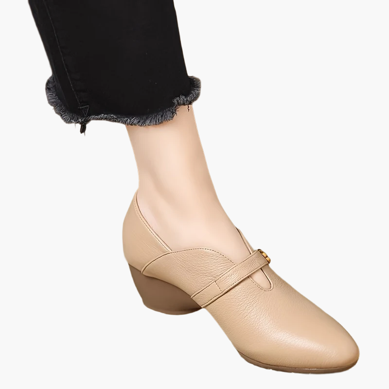 Chaussures vintage à talon bas pour femme style Mary Jane élégantes