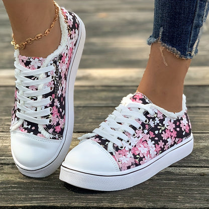 Baskets décontractées femme style floral tendance pour usage quotidien