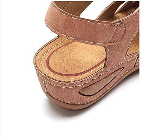 Sandales à enfiler confort compensées pour femmes – Style chic et usage quotidien