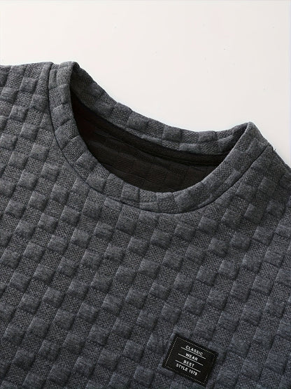 Camiseta hombre manga corta estilo urbano con estampado gofrado moderno