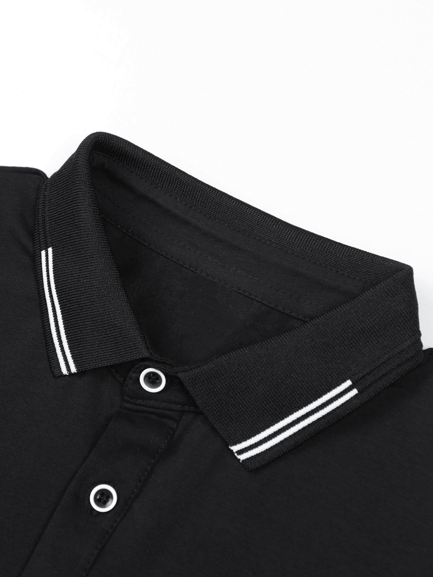 Polo casual da uomo con colletto abbottonato stile urbano