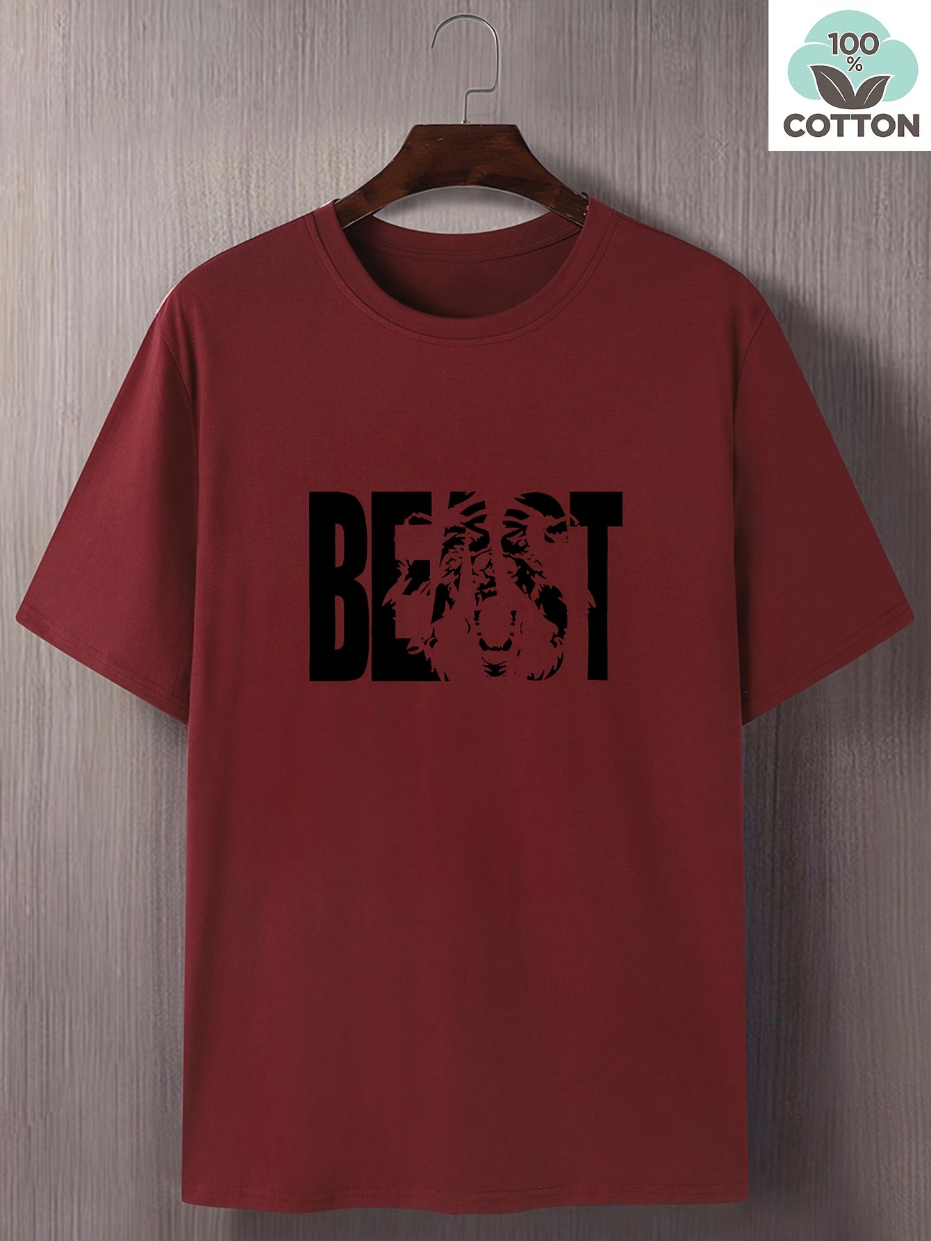 T-shirt grande taille homme style urbain imprimé BEAST – Mode streetwear décontractée