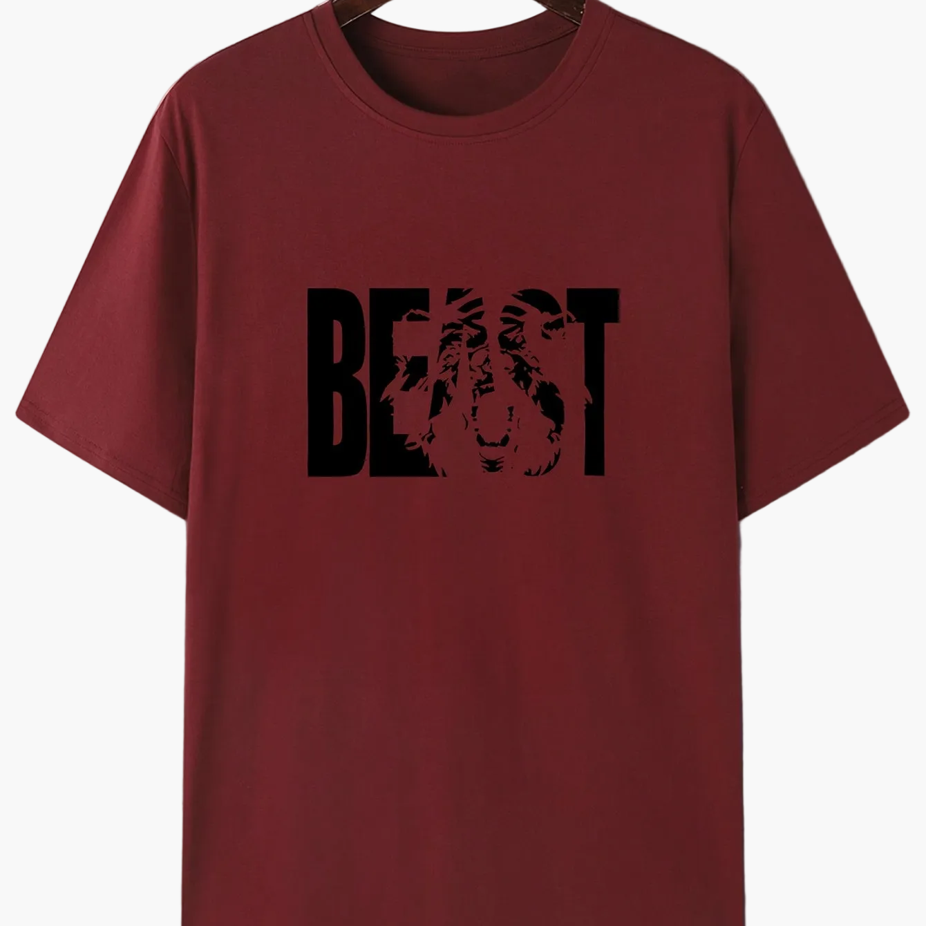 T-shirt grande taille homme style urbain imprimé BEAST – Mode streetwear décontractée