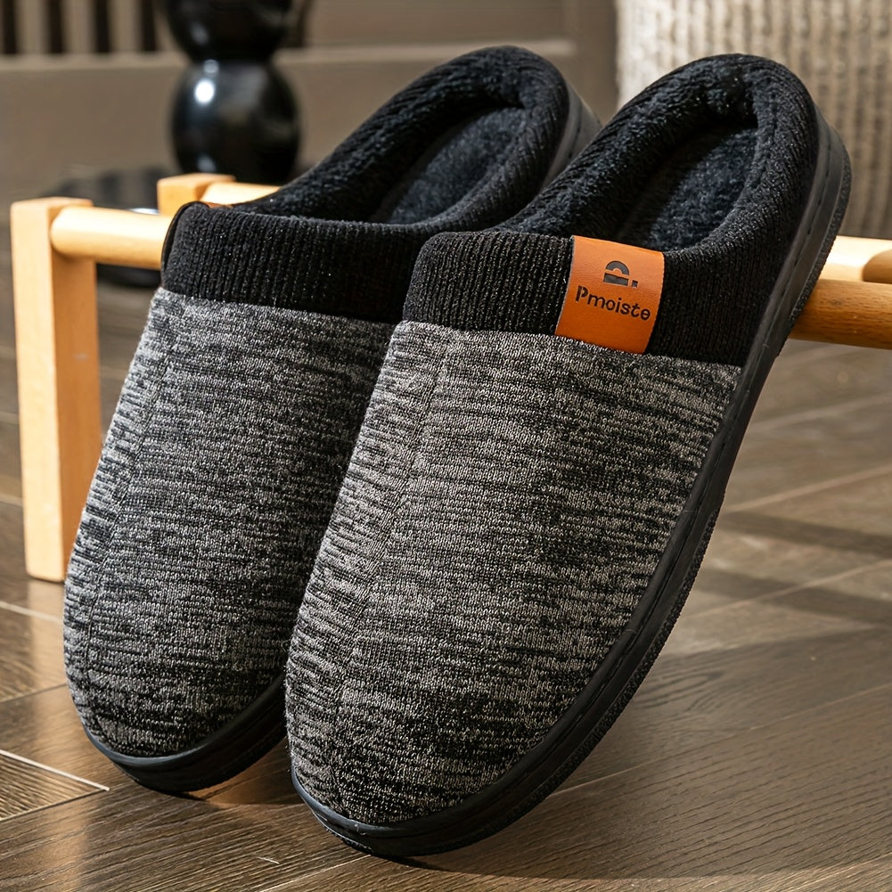 Pantoufles confortables pour homme en tissu chiné et doublure douce