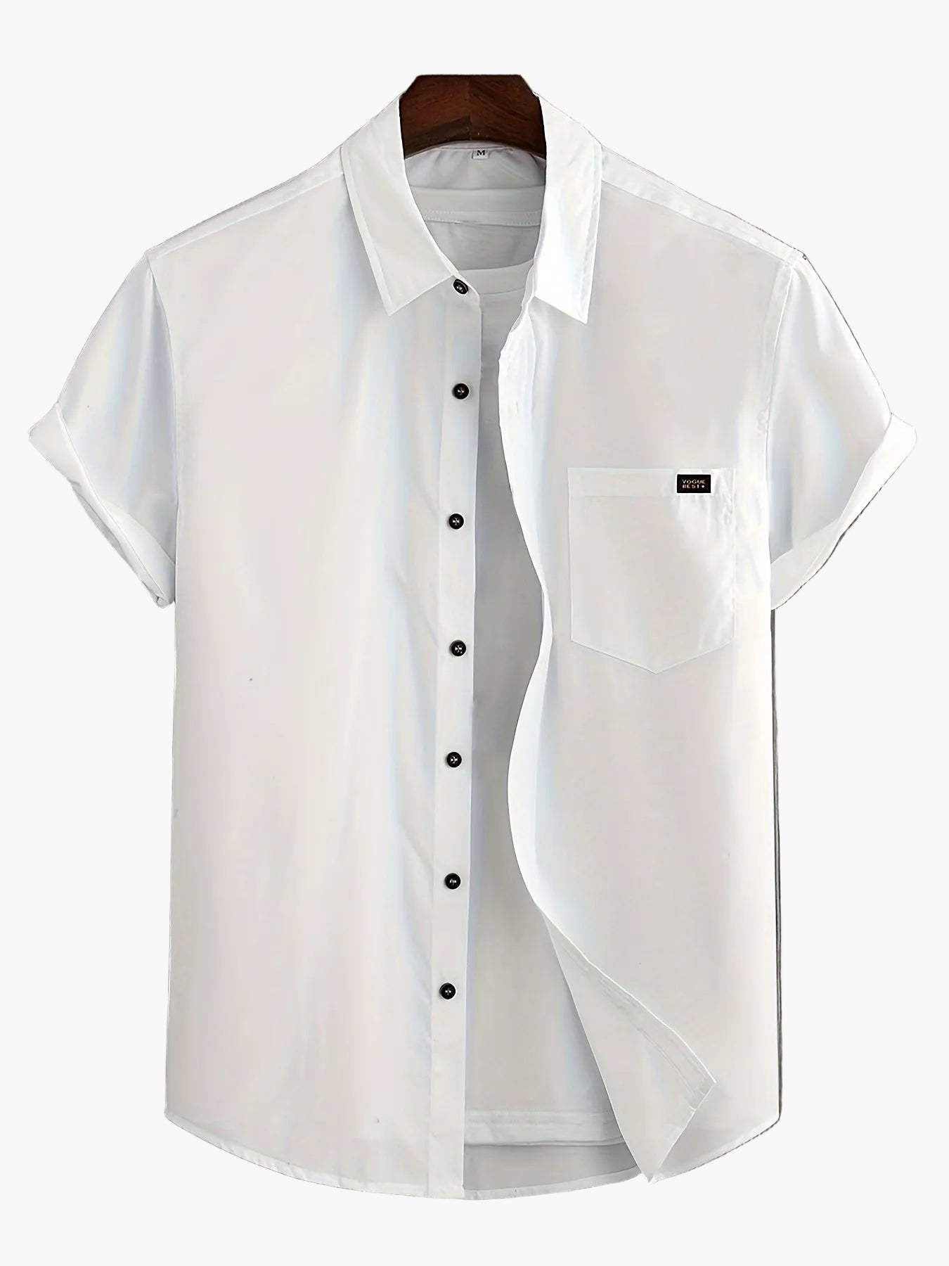 Camisa casual para hombre de manga corta estilo urbano elegancia veraniega