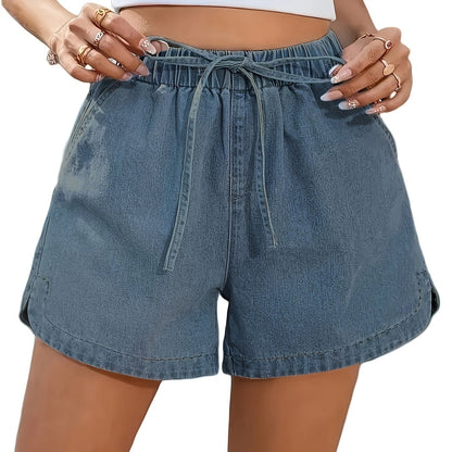 Lässige Damen-Shorts mit elastischem Bund, urbaner Stil für den Sommer