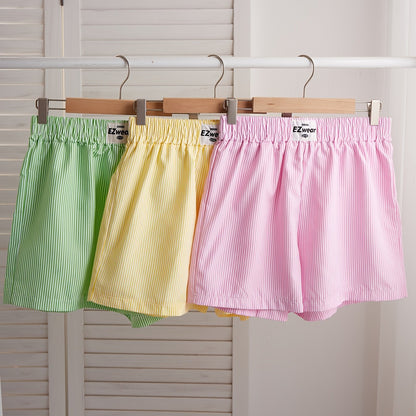 Shorts décontractés à rayures pour femme, lot de 3, style confortable pour la maison ou l'été