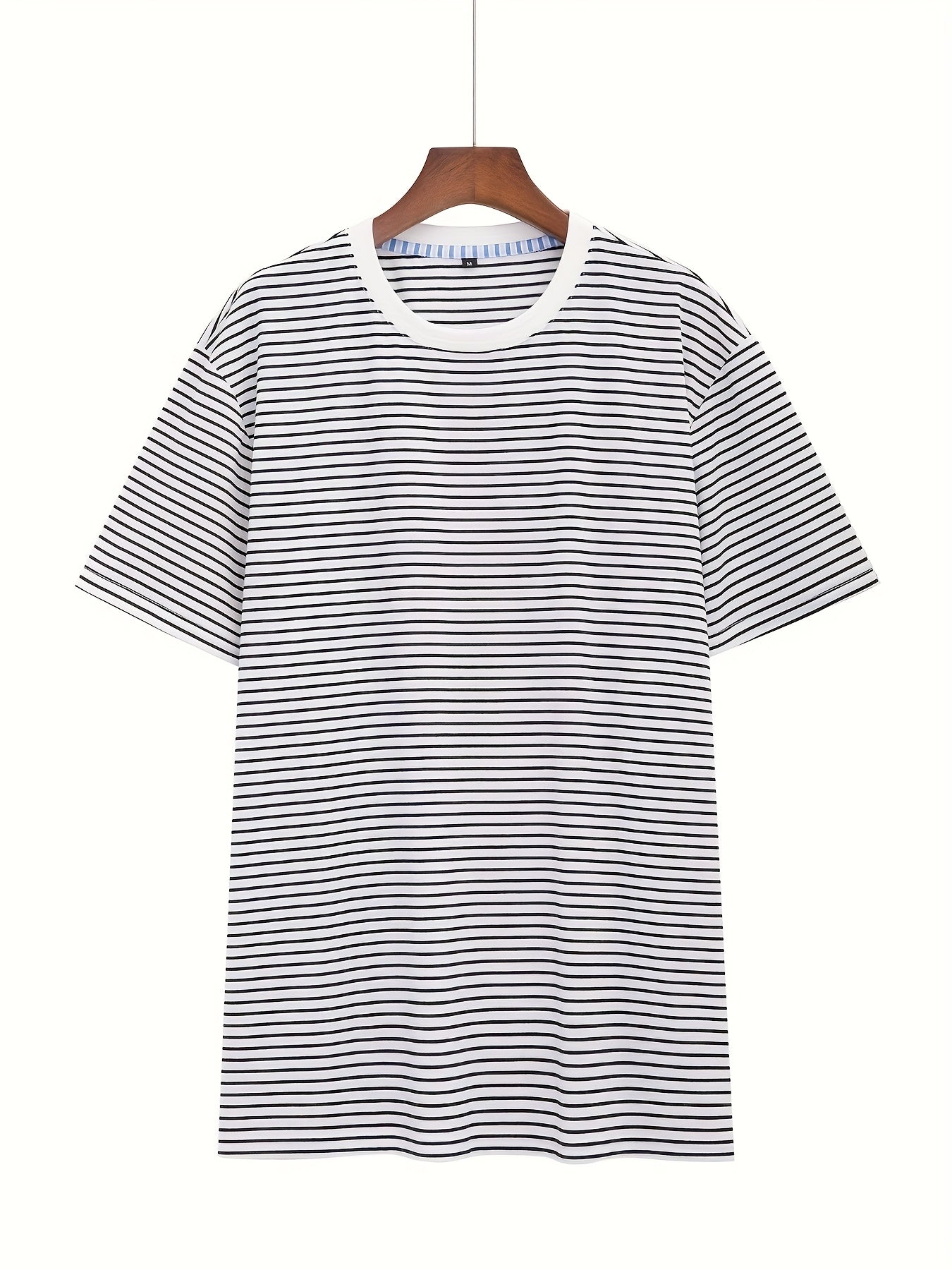 T-shirt à rayures horizontales homme style casual moderne manches courtes
