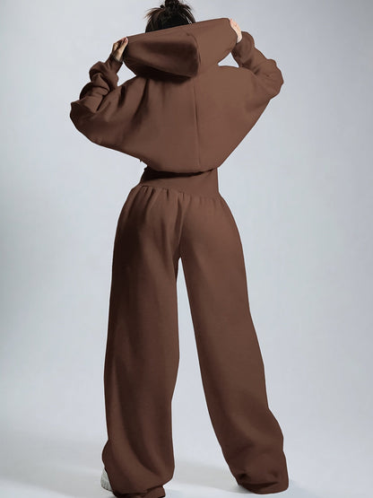 Combinaison pantalon femme à capuche, ample, taille marquée, fermeture éclair, couleurs variées