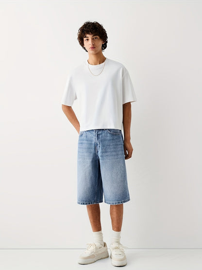 Bermuda amplio para hombre estilo casual urbano
