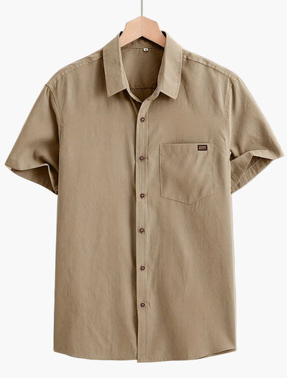 Camisa casual para hombre de manga corta estilo urbano elegancia veraniega