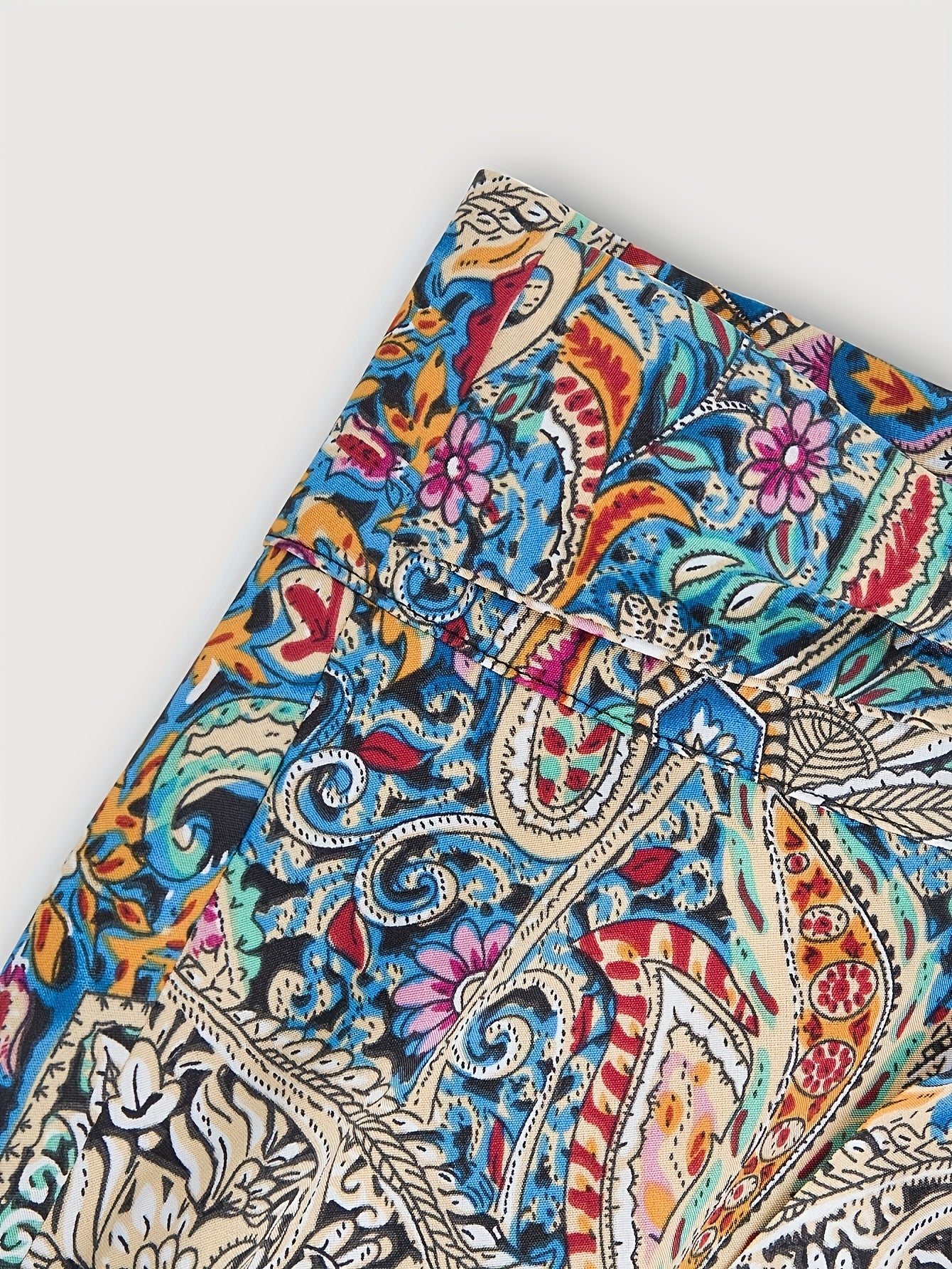 Jupe longue femme style bohème chic imprimé paisley – Élégante et fluide pour le printemps-été