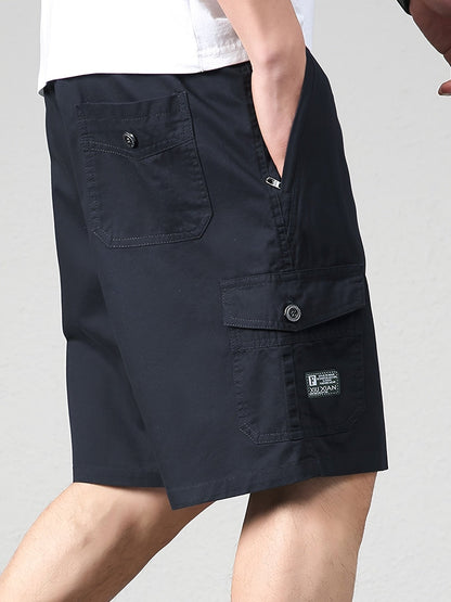 Pantaloni Cargo Corti Uomo Multi-tasche per Uso Quotidiano e Tempo Libero