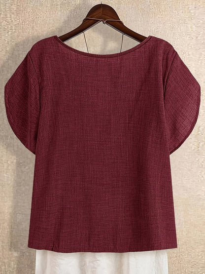 Blouse Tunique Femme Style Asymétrique Décontracté Élégant