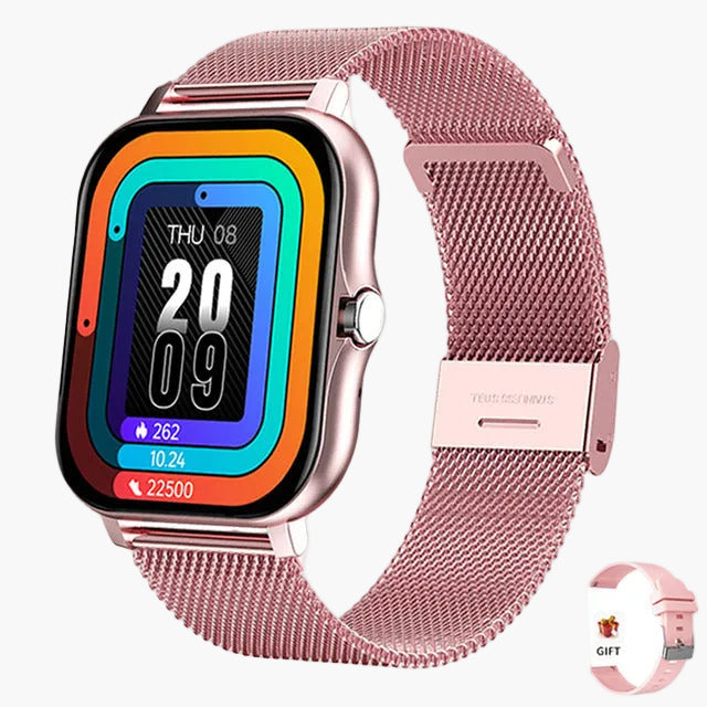 Elegancki damski smartwatch wielofunkcyjny – monitorowanie zdrowia, powiadomienia i fitness