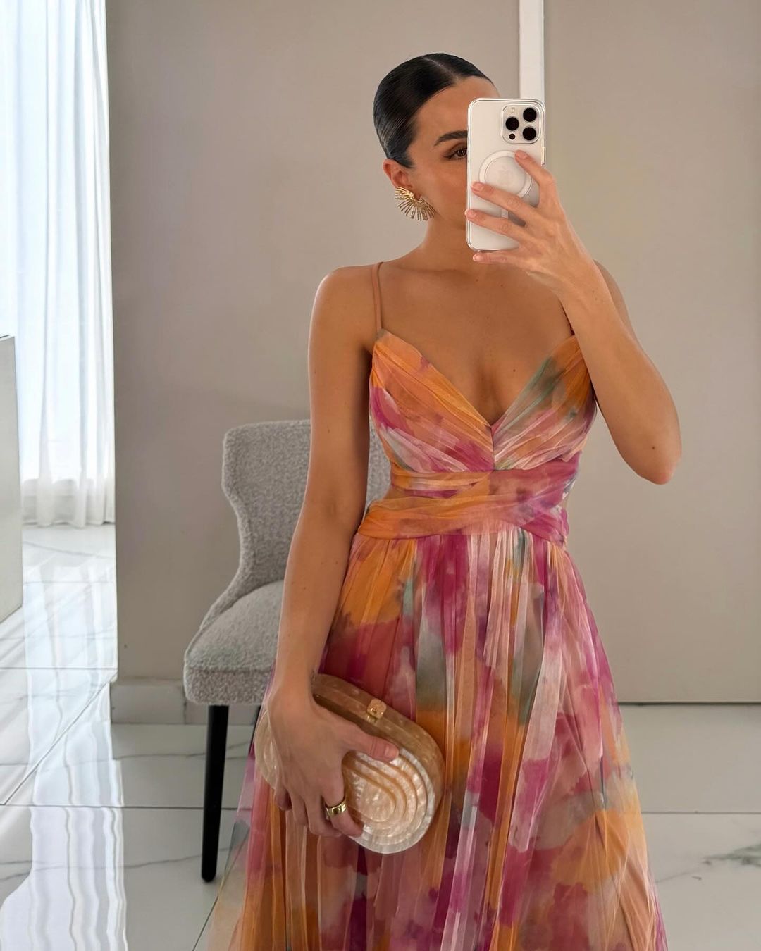 Robe longue maxi fleurie style soirée pour femme – Élégante et bohème chic