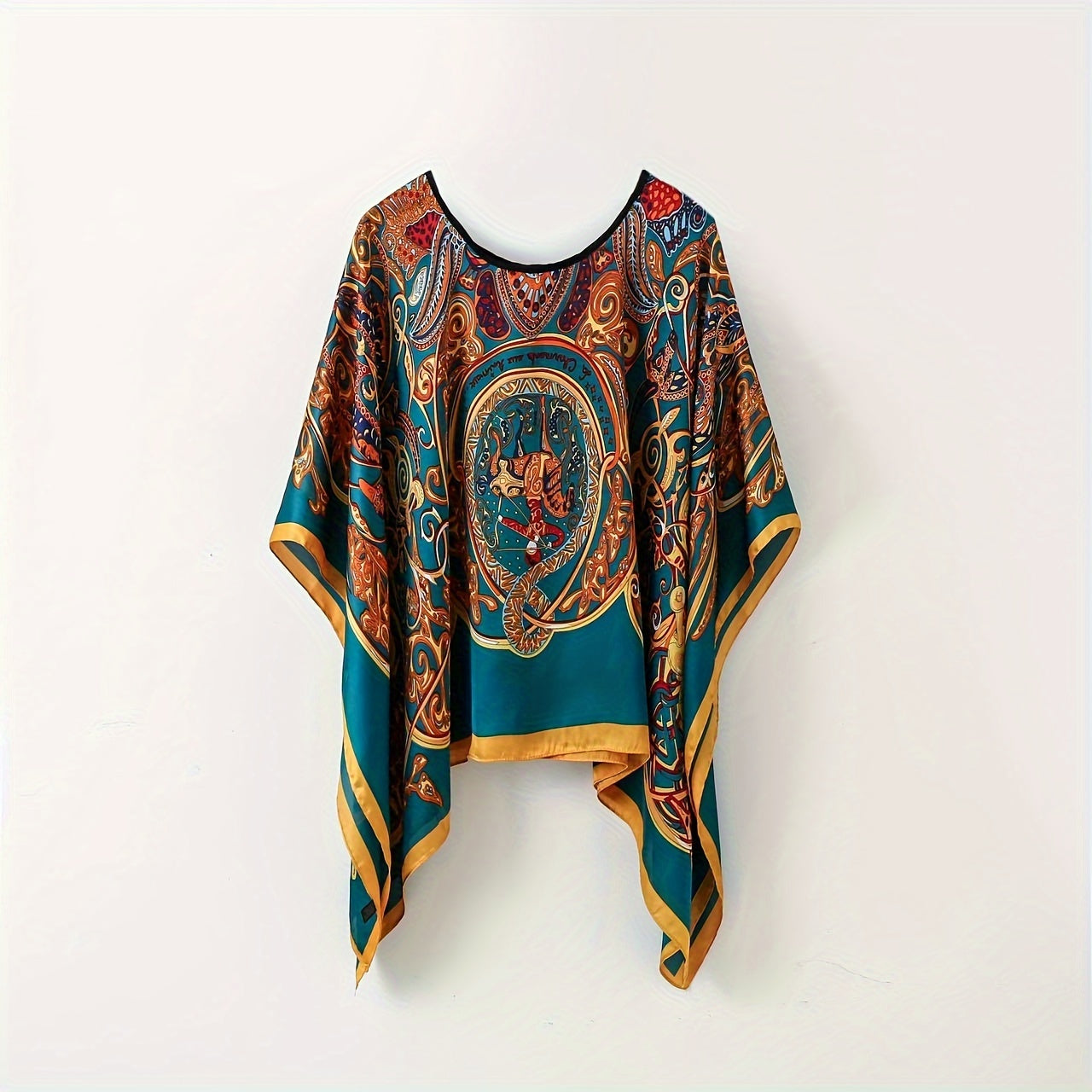 Dames Sjaal Boheemse Stijl Met Elegante Bloemenprint Voor Strand en Informele Uitjes