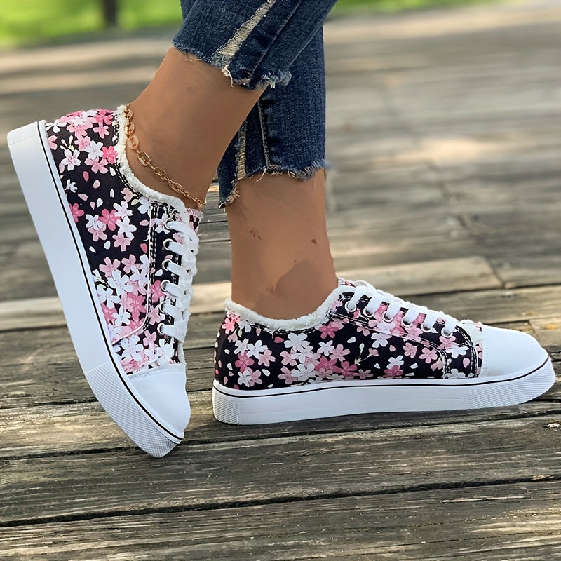 Baskets décontractées femme style floral tendance pour usage quotidien