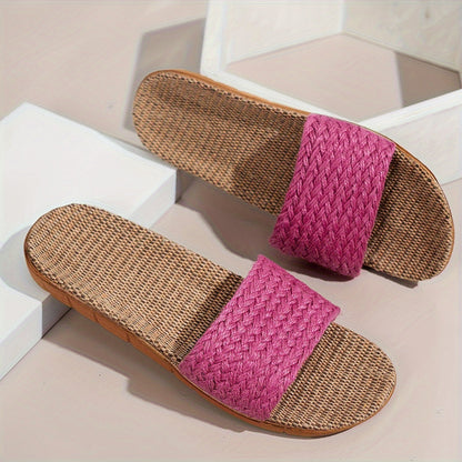 Avslappnade slip-on-sandaler för kvinnor i sommarstil