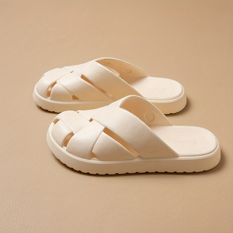 Sandales plates à plateforme tressée pour femme – Style décontracté et tendance