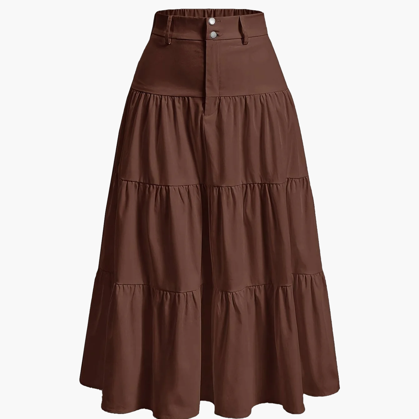 Długa spódnica damska z wysokim stanem w stylu boho, elegancka na wiosnę i lato
