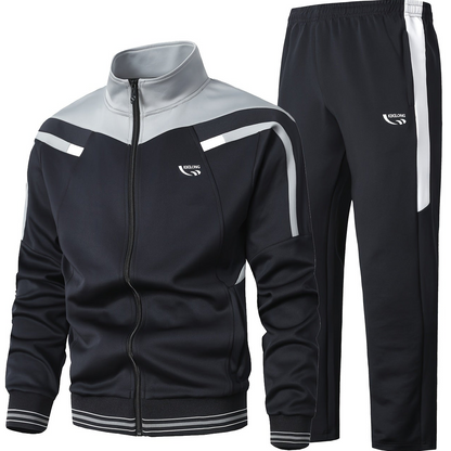 Ensemble de survêtement Homme, Veste et Pantalon Bicolore à Rayures