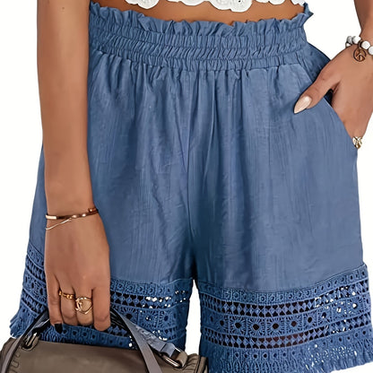 Women's bohemian style shorts with gathered waist for summer, ideal for vacations and everyday wear