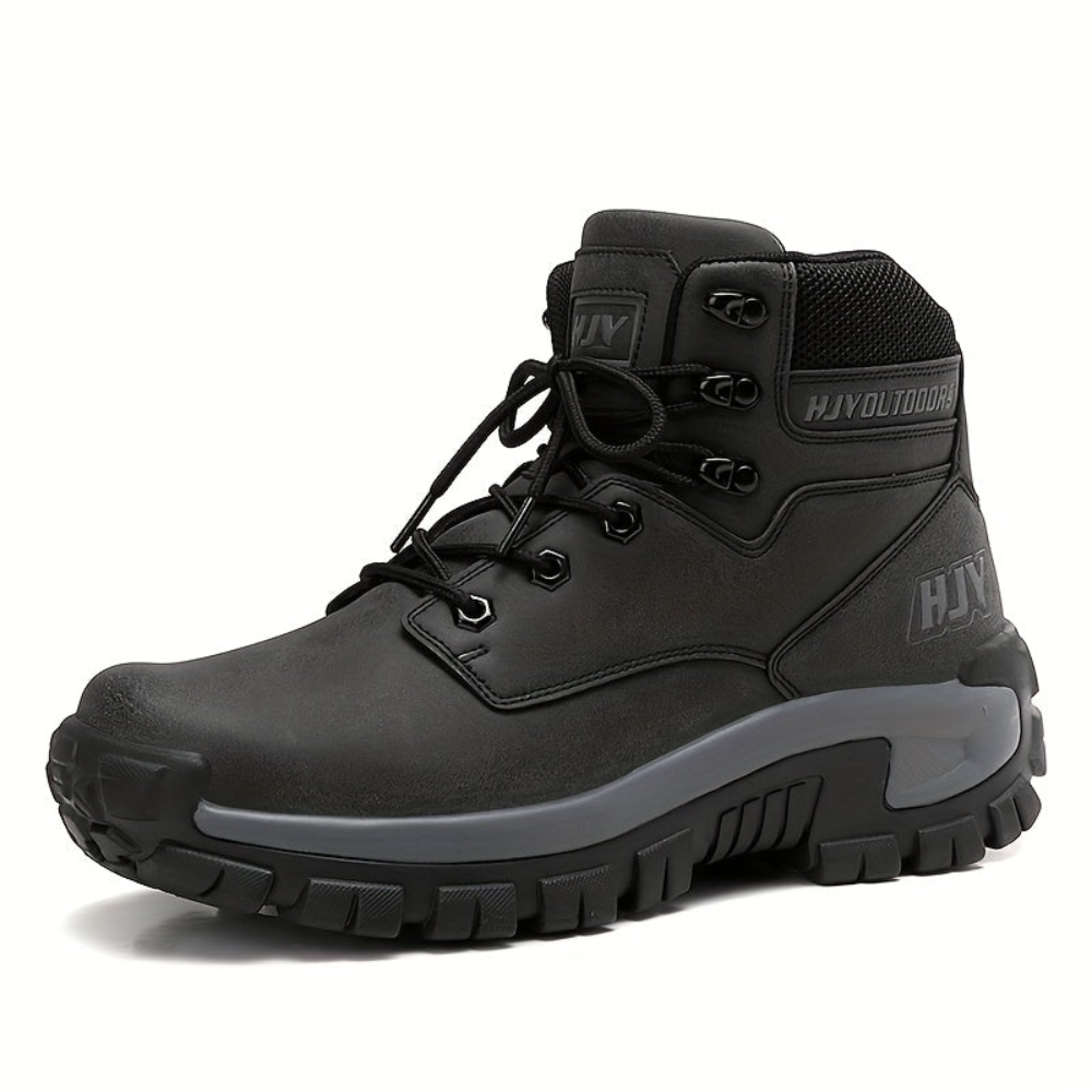 Bottes montantes homme style randonnée, lacets, semelle crantée, plusieurs coloris