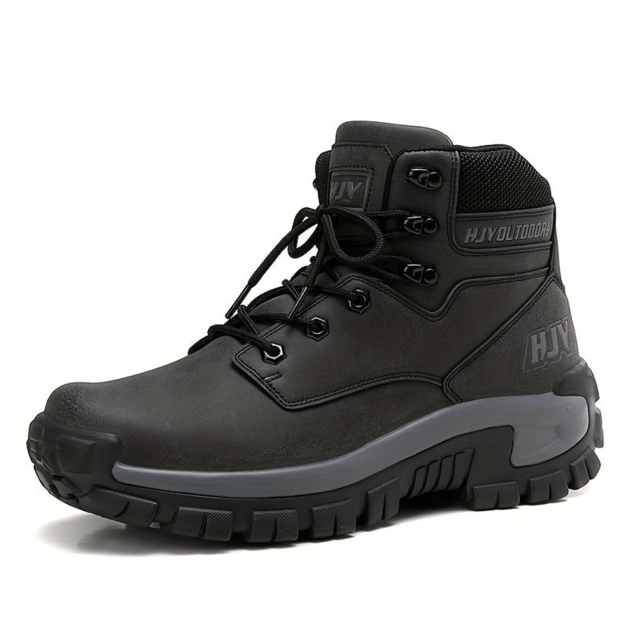 Bottes montantes homme style randonnée, lacets, semelle crantée, plusieurs coloris