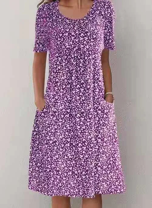 Robe à Encolure Dégagée pour Femme
