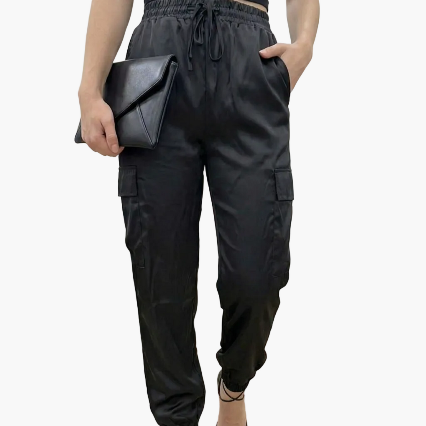 Spodnie cargo damskie w stylu jogger o luźnym kroju na miejski, szykowny look