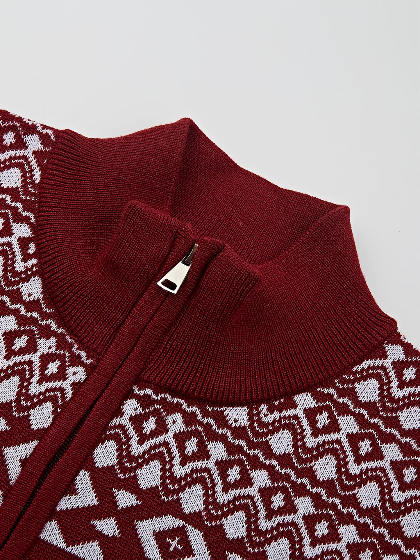 Cardigan para hombre estilo nórdico con motivo de reno para el invierno, casual y festivo