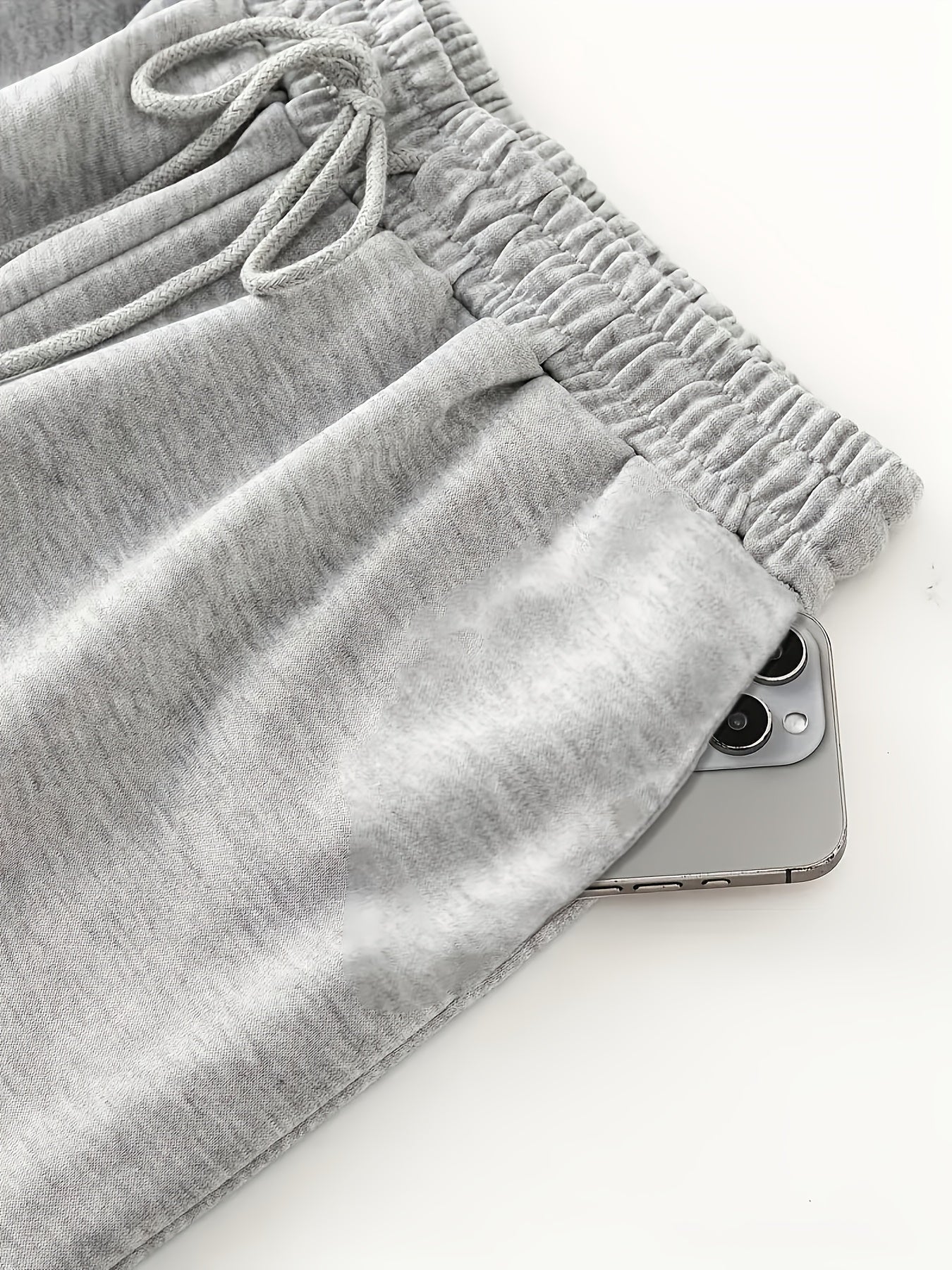 Pantalon large décontracté Femme avec imprimé phases de lune, taille élastiquée et poches
