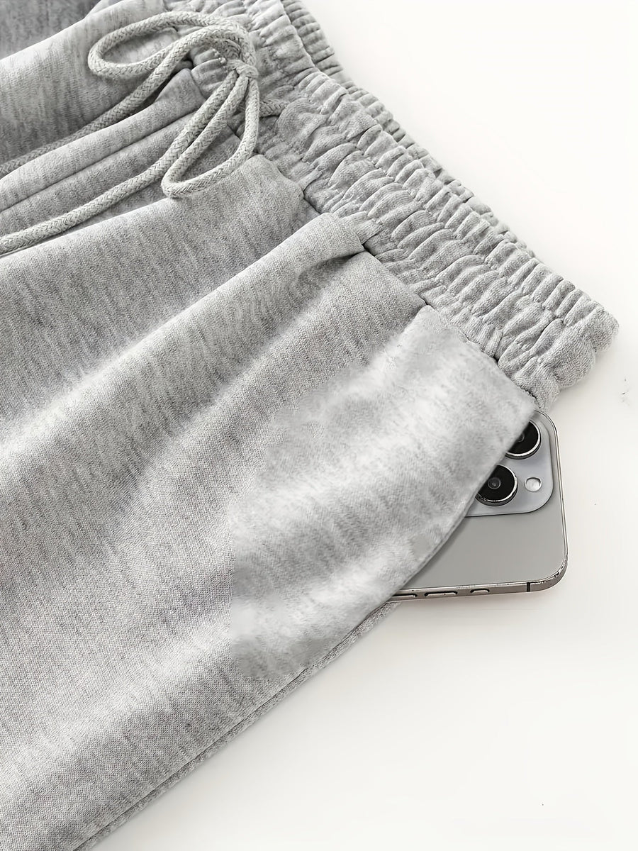 Pantalon large décontracté Femme avec imprimé phases de lune, taille élastiquée et poches