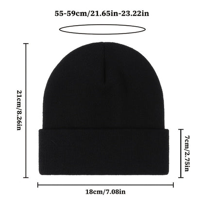 Lot de 5 Bonnets en Maille Côtelée avec Revers – Couleurs Assorties ou Unies