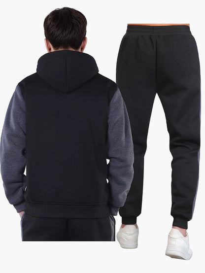 Ensemble Survêtement Homme Décontracté à Capuche pour Loisirs et Sport