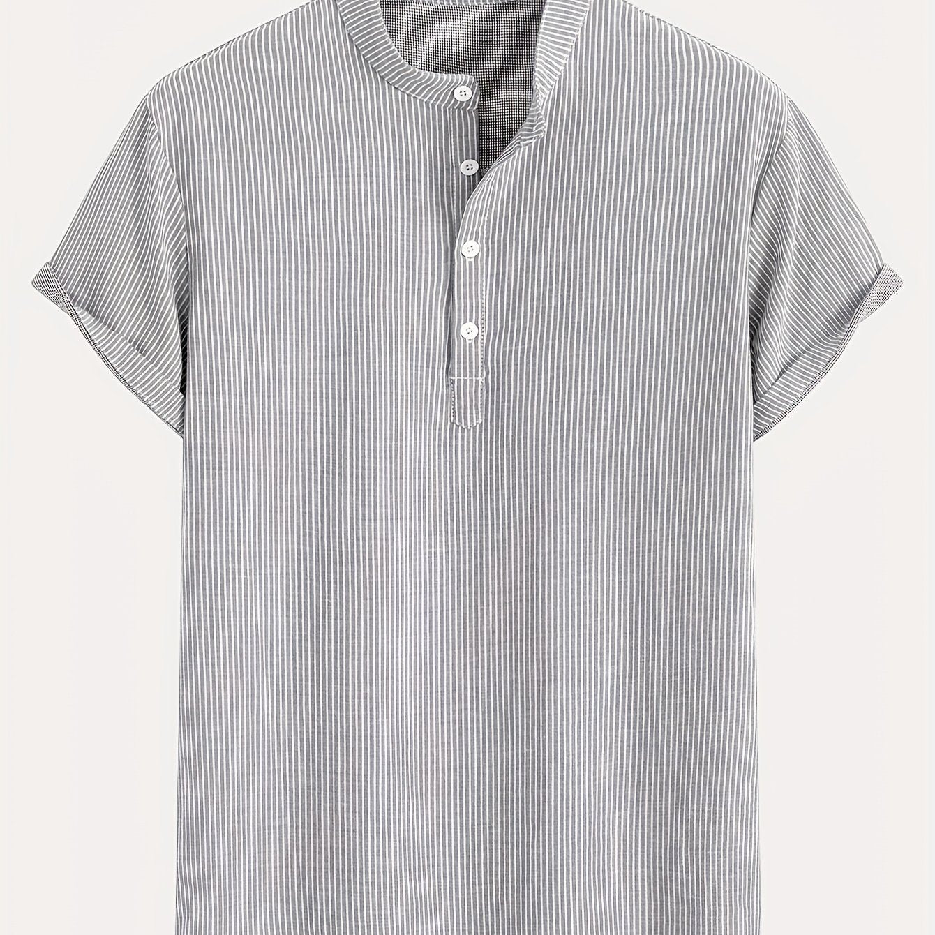Chemise Henley à Manches Courtes pour Homme Style Décontracté Chic
