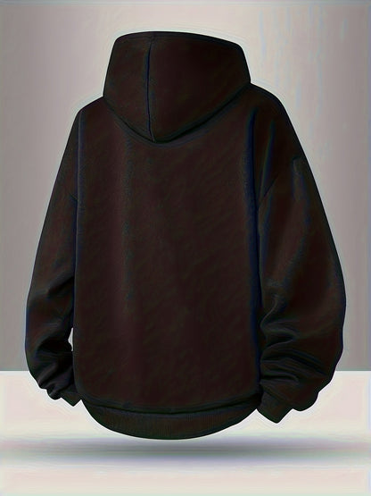 Sweat à capuche ample noir col montant zippé pendentif étoile