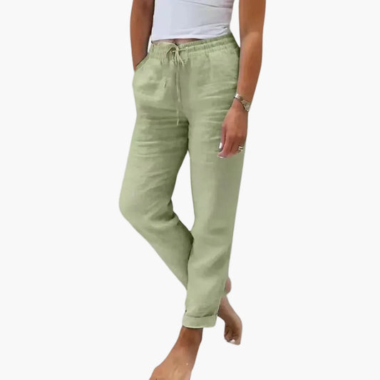 Pantalon décontracté pour femme style jogger taille élastique idéal pour l'été et les loisirs
