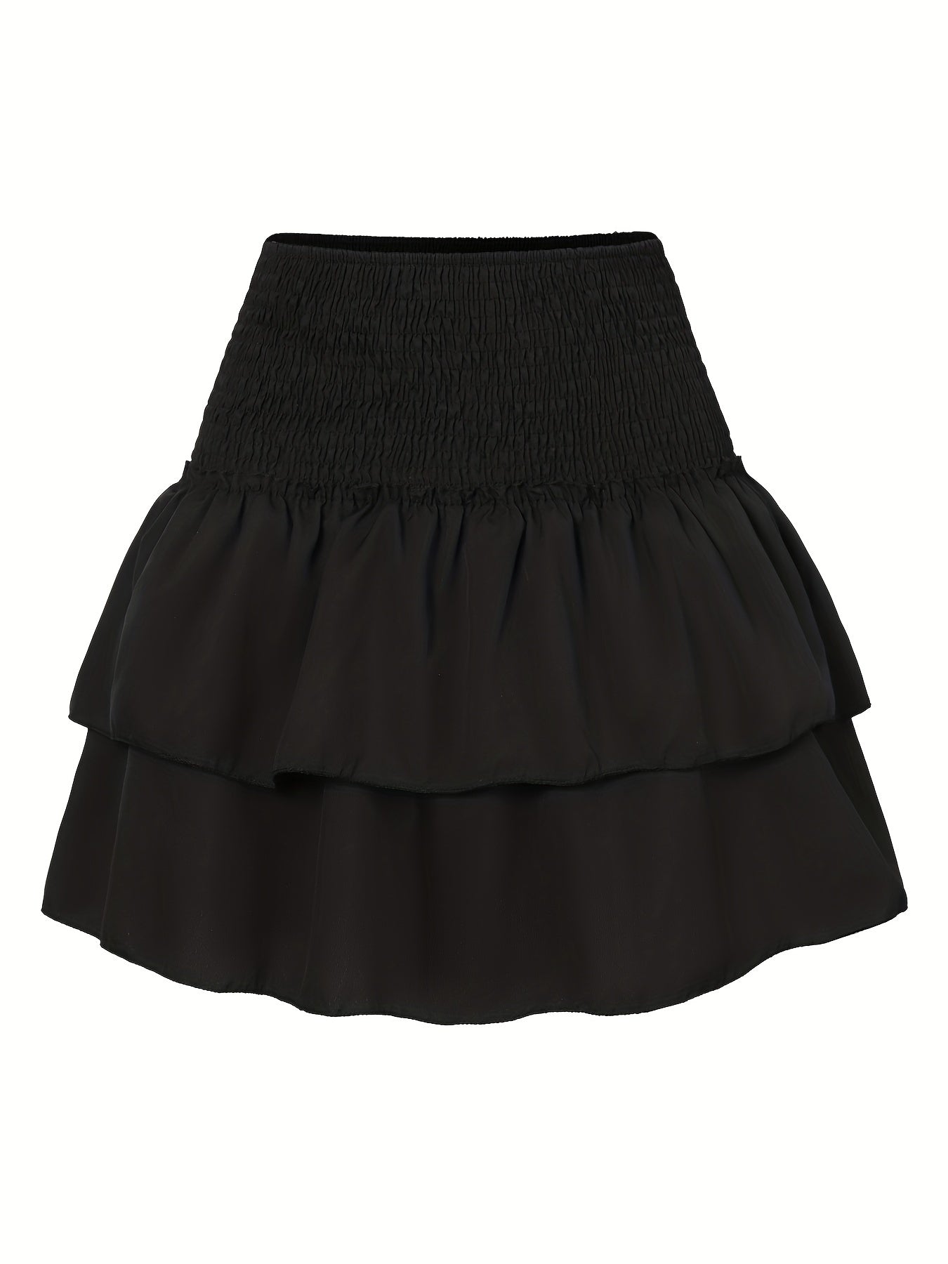 Short ruffled tropical-style skirt for women, elegant and summery