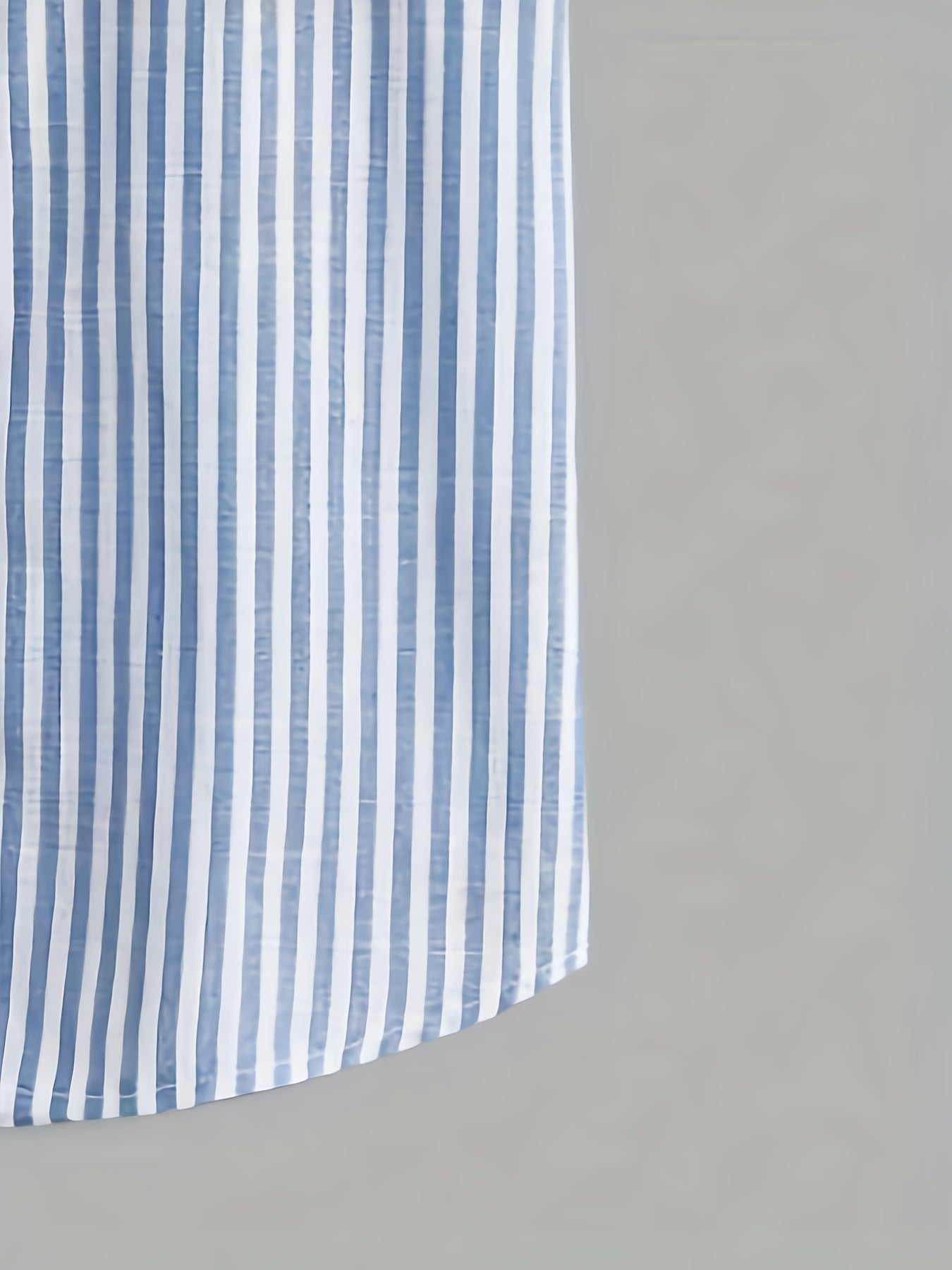 Chemise décontractée à manches courtes pour homme, style estival à rayures, col montant, idéale pour l'été