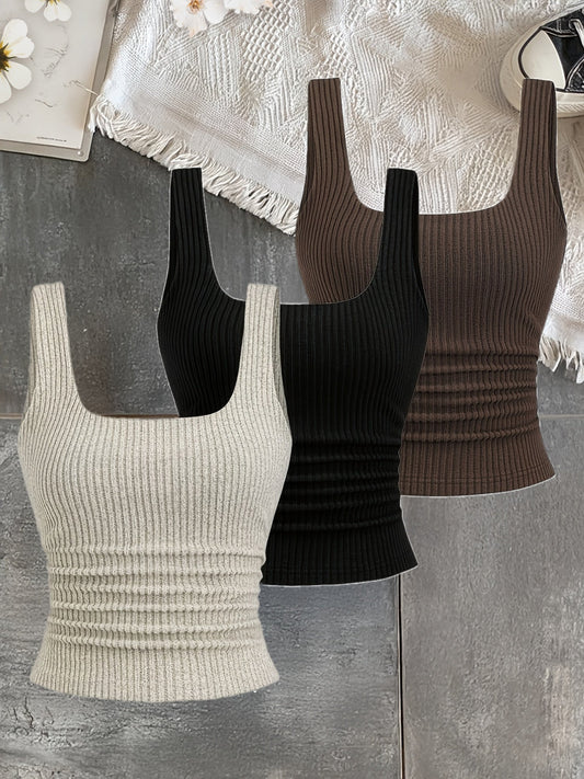 Women's Sleeveless Tank Top Modern Casual Chic Style