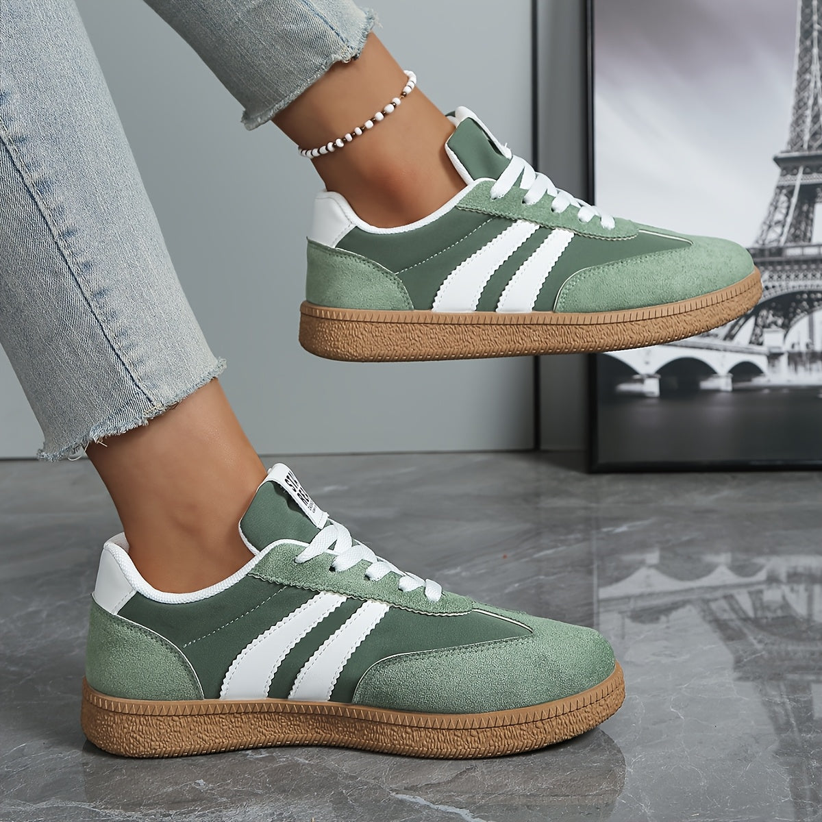 Baskets décontractées pour femme style rétro – Sneakers urbaines tendance
