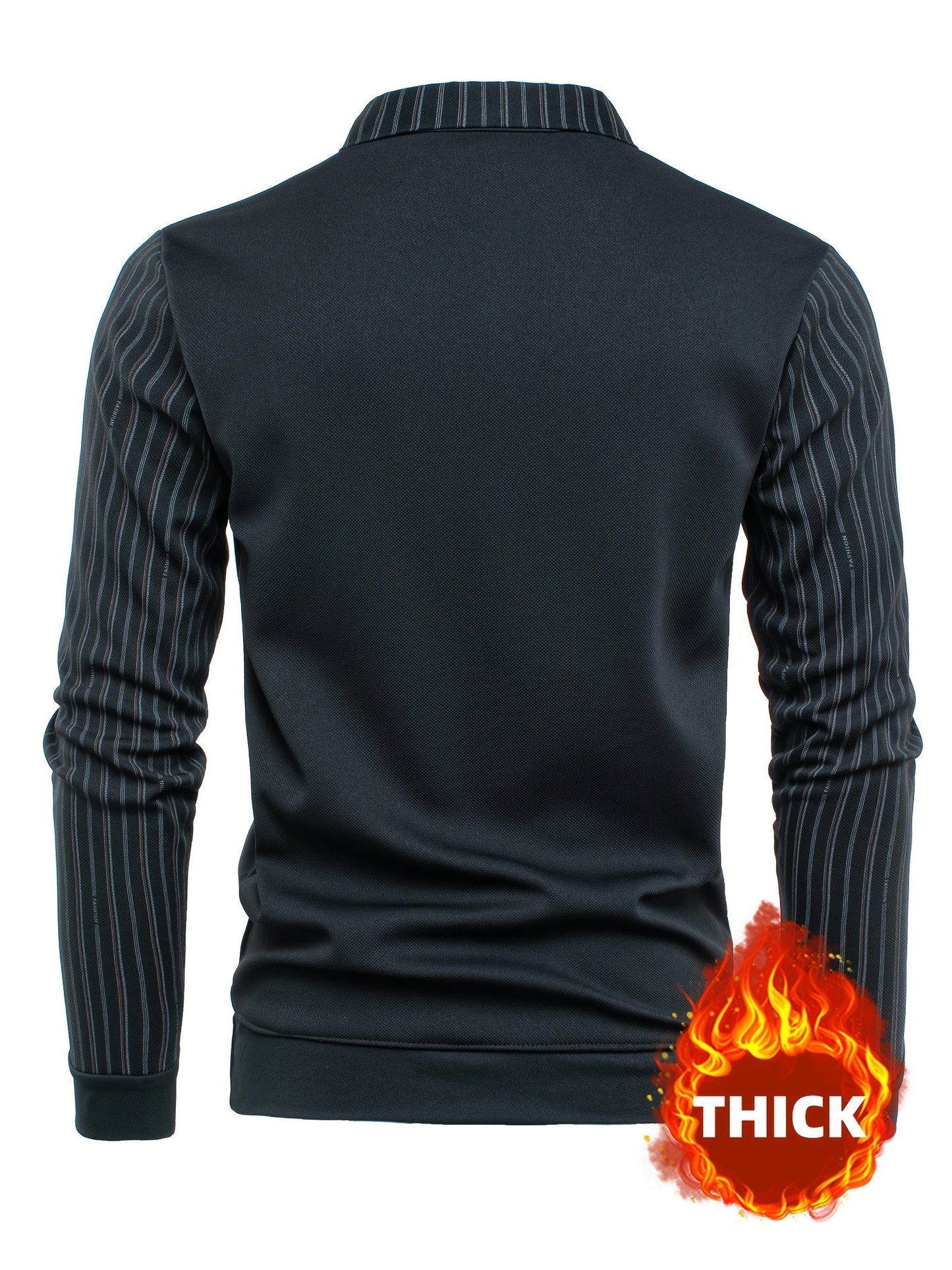 Pull Col V Homme Effet Chemise Rayée Manches Longues