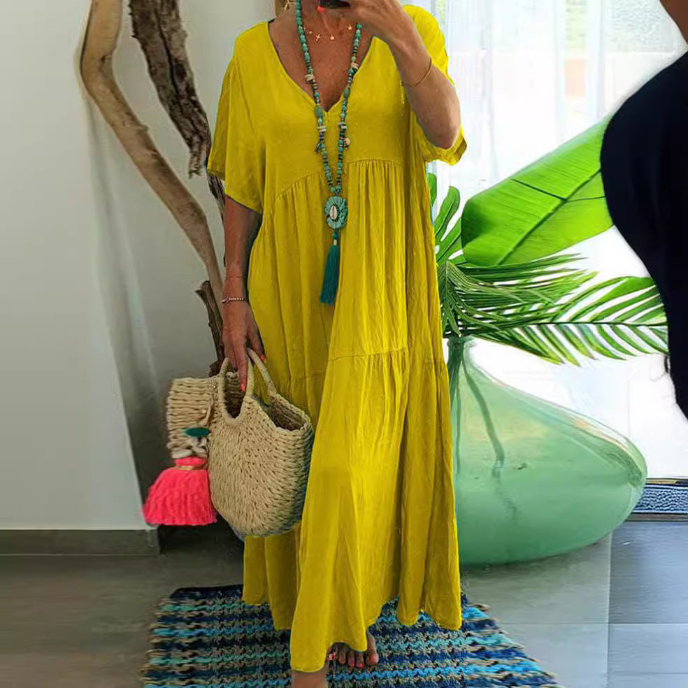 Julie – Vestido Amplio Multicolor Talla Grande