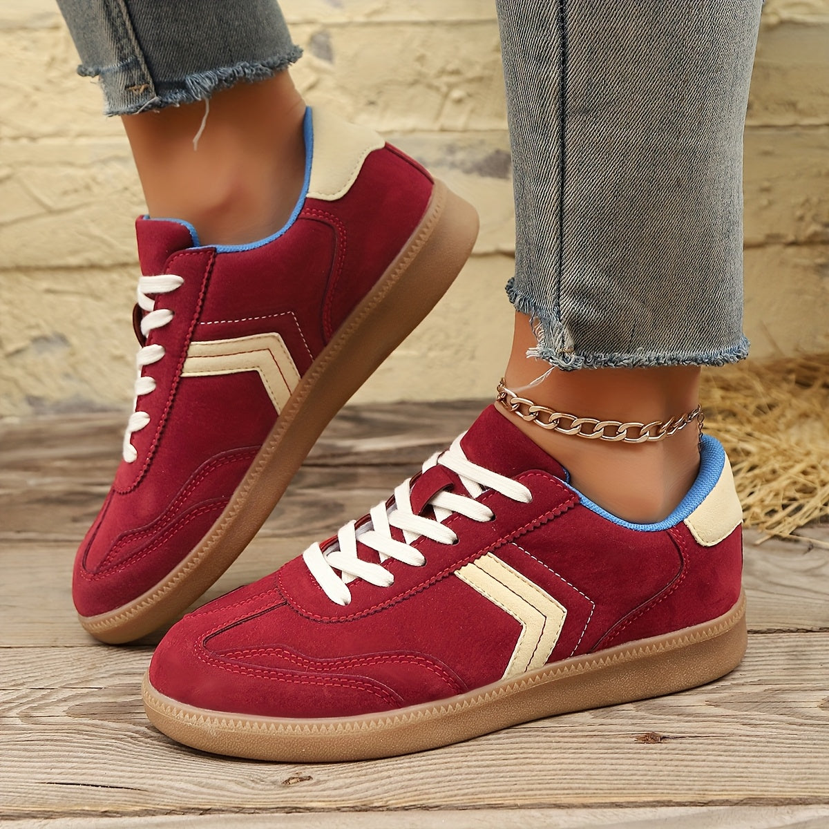 Baskets décontractées pour femme style rétro urbain