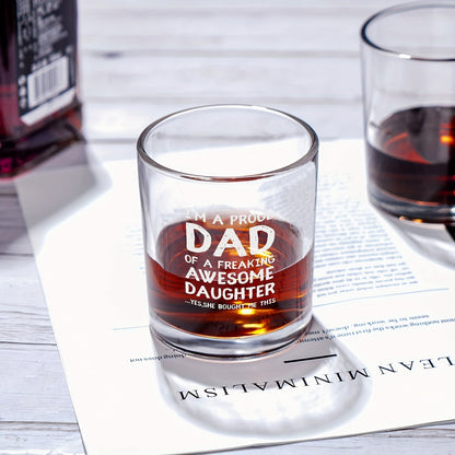 Bicchiere da whisky per uomo – Regalo divertente per papà, stile classico, ideale per la festa del papà o compleanno