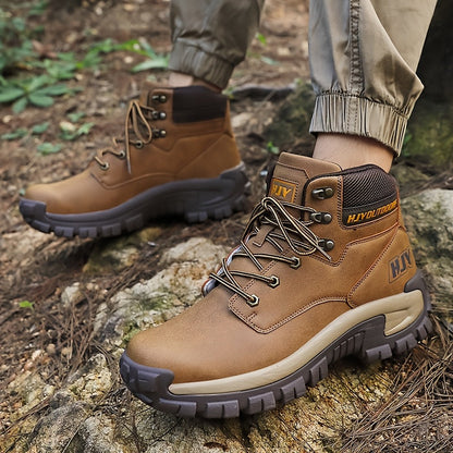 Bottes montantes homme style randonnée, lacets, semelle crantée, plusieurs coloris