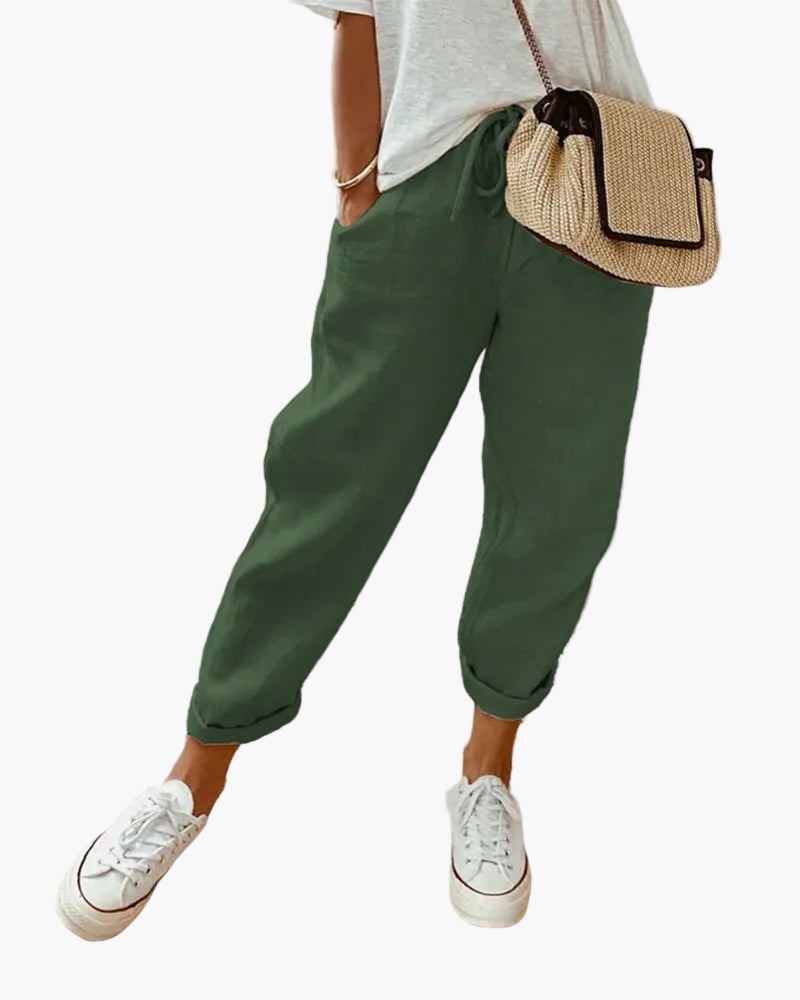 Pantalón informal estilo jogger para mujer – Aspecto urbano y cómodo, ideal para el verano