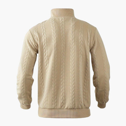 Halve rits trui voor heren, elegante gedraaide stijl voor herfst en winter